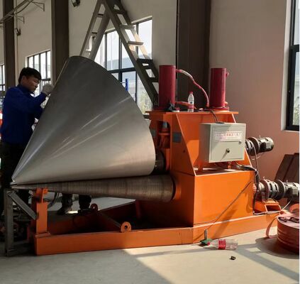Máy uốn cong mảng nón thép kim loại đầu nón cuộn thủy lực