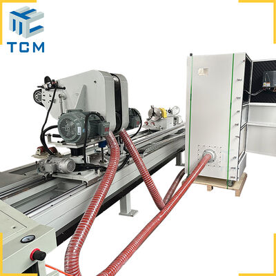 Máy đánh bóng tự động bề mặt bên ngoài thanh xi lanh thép với máy thu bụi